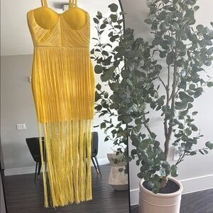 Yellow Fringe Dress